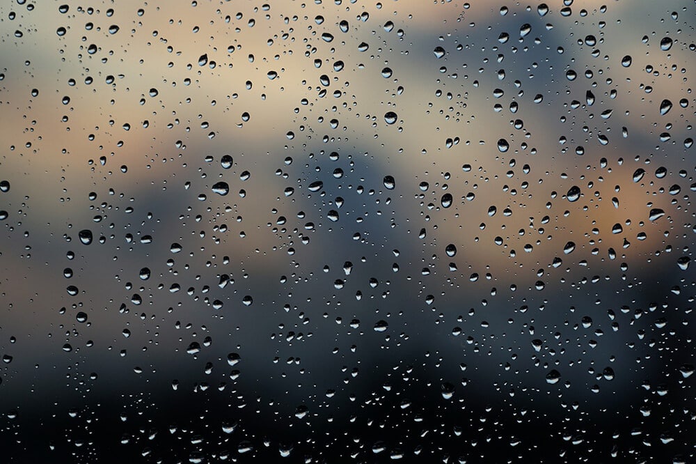 Rain on window