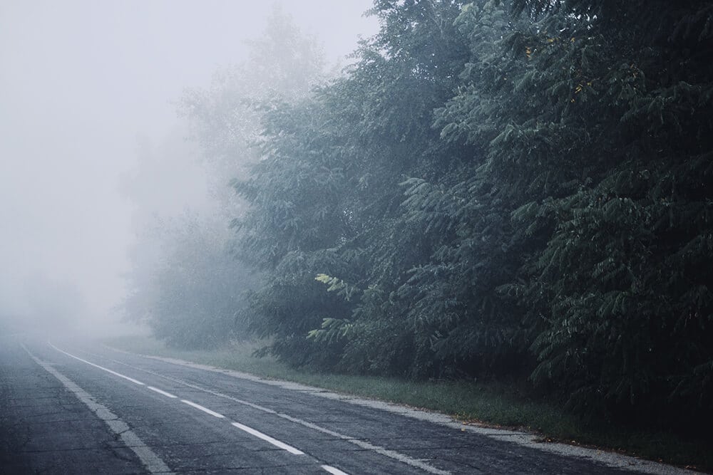 Foggy road